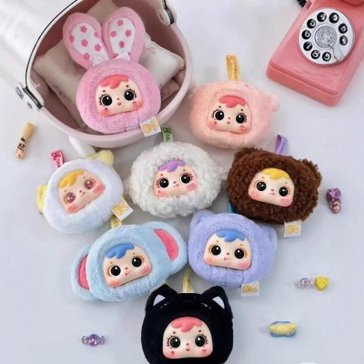 Baby Three-Samuel Mini Animal Plush Keychain Series（Set of 8）