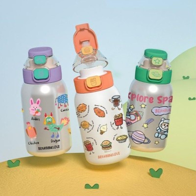 Cute children's double drinking thermos cup 316 stainless steel water cup with cup sleeve Cute children's double drinking thermos cup 316 stainless steel water cup with cup sleeve