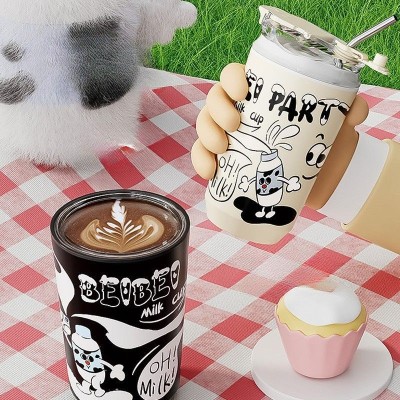 Beibei family plush doll high-value coffee cup portable cute thermos cup Beibei family plush doll high-value coffee cup portable cute thermos cup