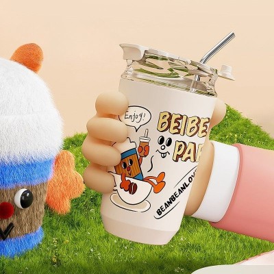 Beibei family plush doll high-value coffee cup portable cute thermos cup Beibei family plush doll high-value coffee cup portable cute thermos cup