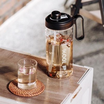 Summer large capacity water cup 2025 new office water cup with straw