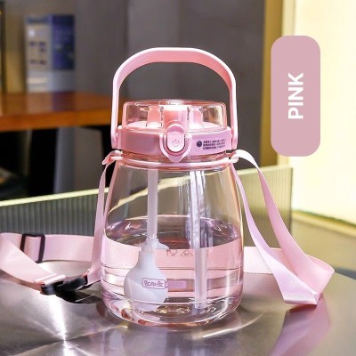 Portable large capacity water cup, high temperature resistant children's straw cup