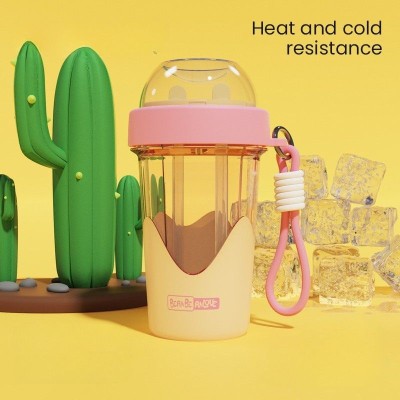 Ice Cream Color-Block Dual-Use Straw Cup Ice Cream Color-Block Dual-Use Straw Cup