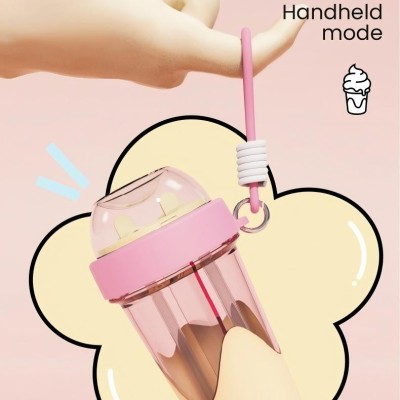 Ice Cream Color-Block Dual-Use Straw Cup Ice Cream Color-Block Dual-Use Straw Cup